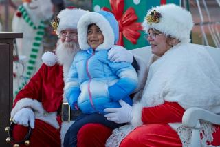 Santa and Ms. Claus at Town Christmas
