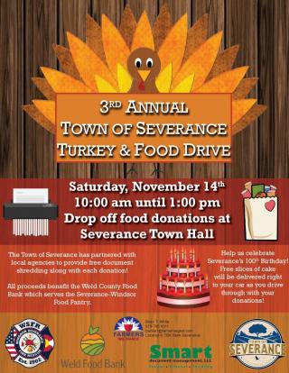 3rd Annual Town of Severance Turkey and Food Drive